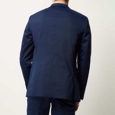 Blue skinny suit jacket